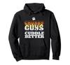 Chubby Guys Cuddle Gay Bear LGBT Retro Subtle Pride Flag Hoodie