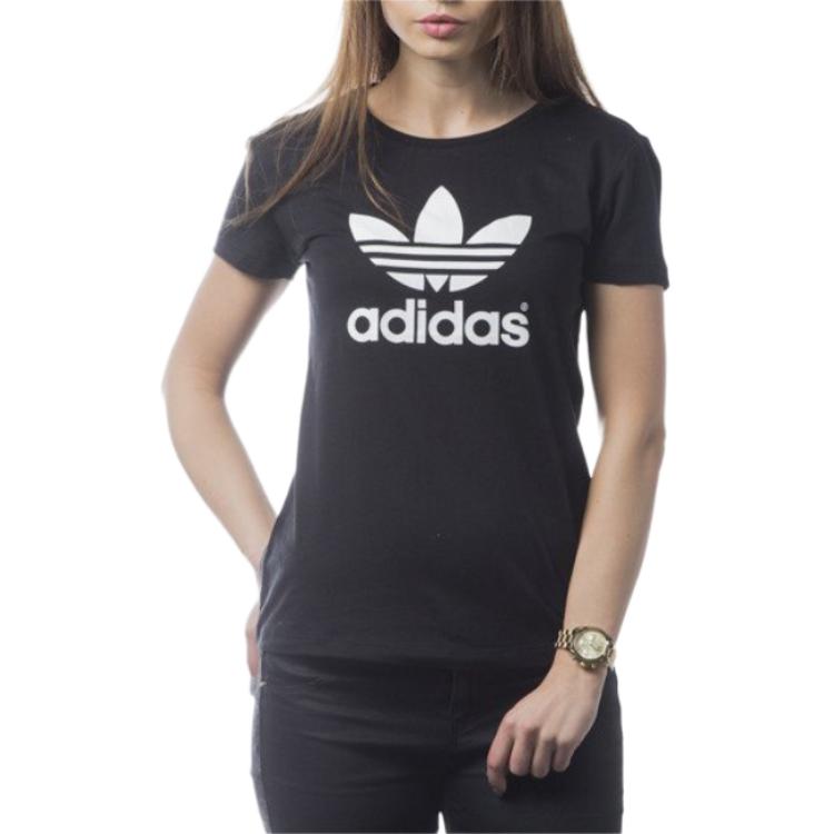 Adidas Originals Set in Sleeve T Shirt Women's Black AJ8084