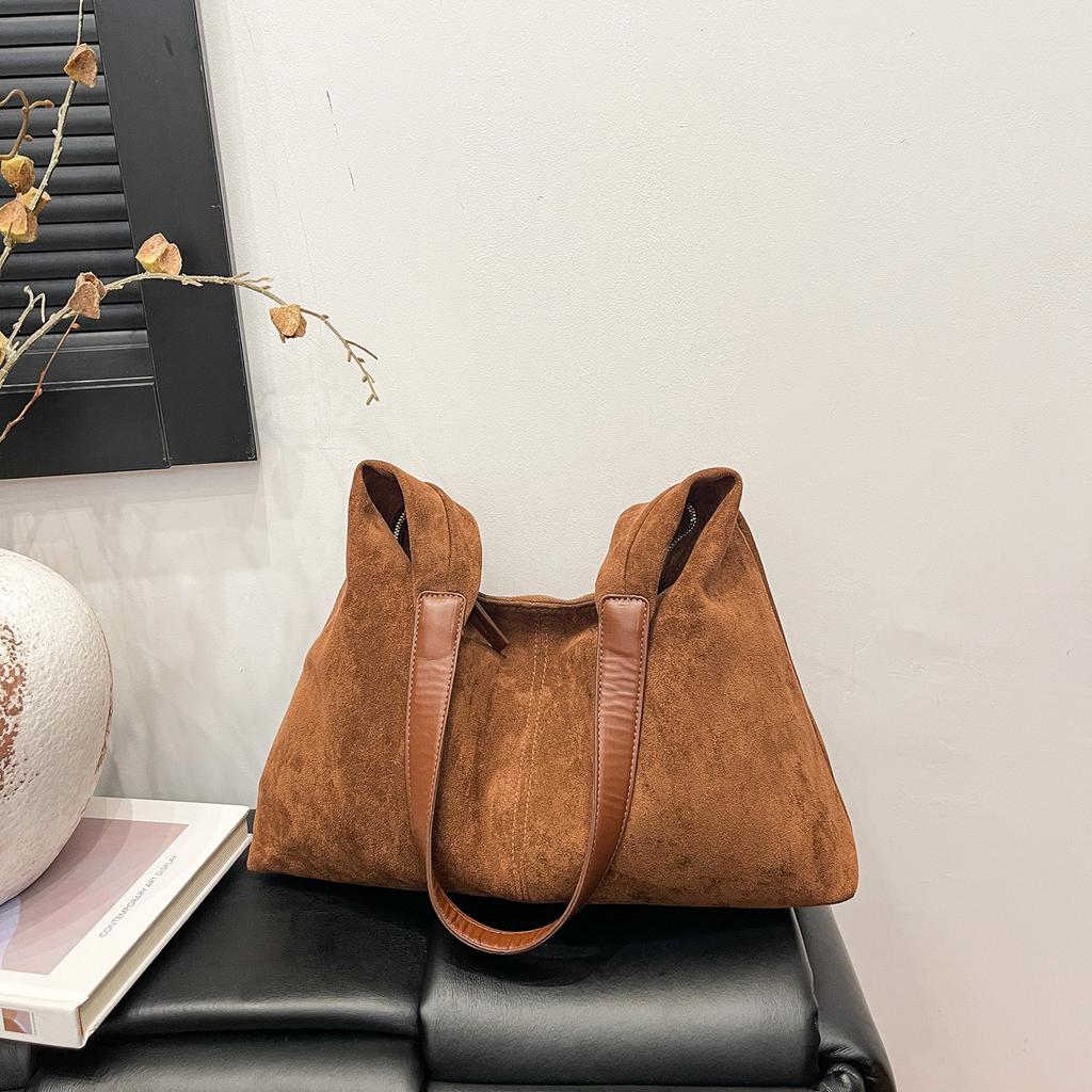 Retro Simple Personality Casual Texture Shoulder Tote Bag 2025 Autumn New Women's Fashion Large-capacity Bag
