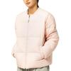 Korean Style Solid Color Logo Round Neck Zipper Long Sleeve Jacket Unisex jackets Pink LE2304DP10PI