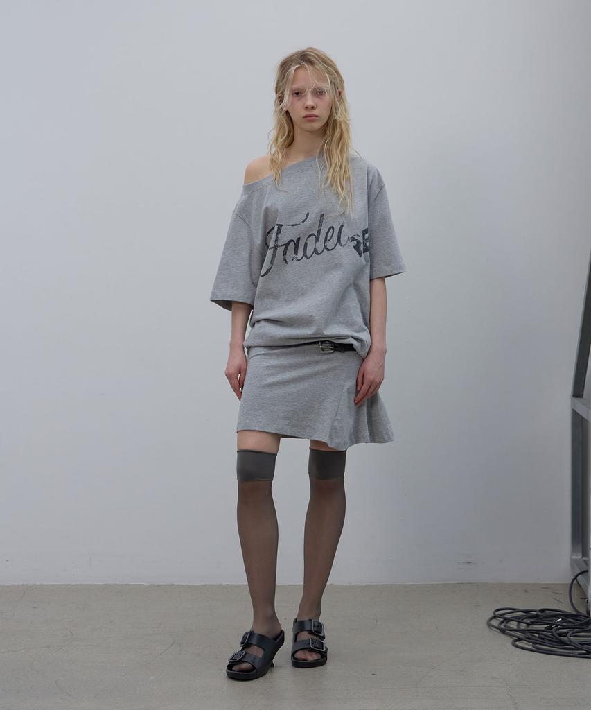 Lcdc Tm Asymmetric Off-Shoulder Dress (Melange Grey)