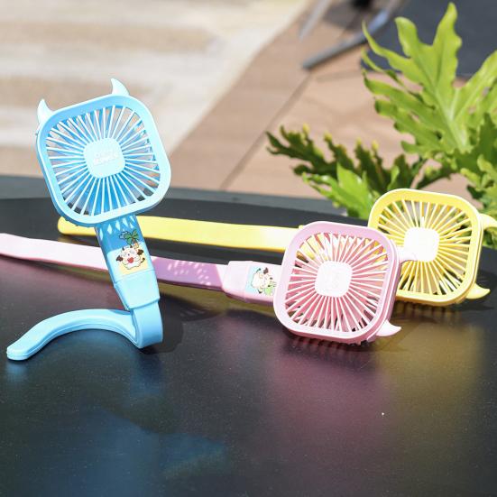 Mini Cooling Fan with Flexible Long Handle 3 Speed USB Rechargeable Devil Horn Handheld Desk Fan Portable Travel Outdoor Personal Fan