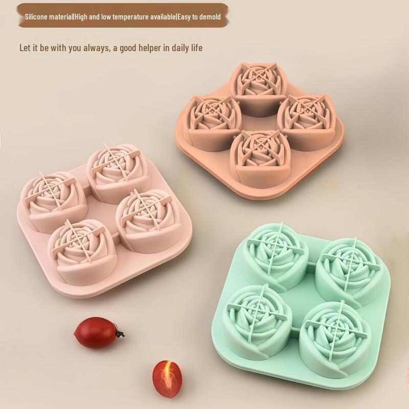 Qiwei Rose Ice Cube Tray with Lid