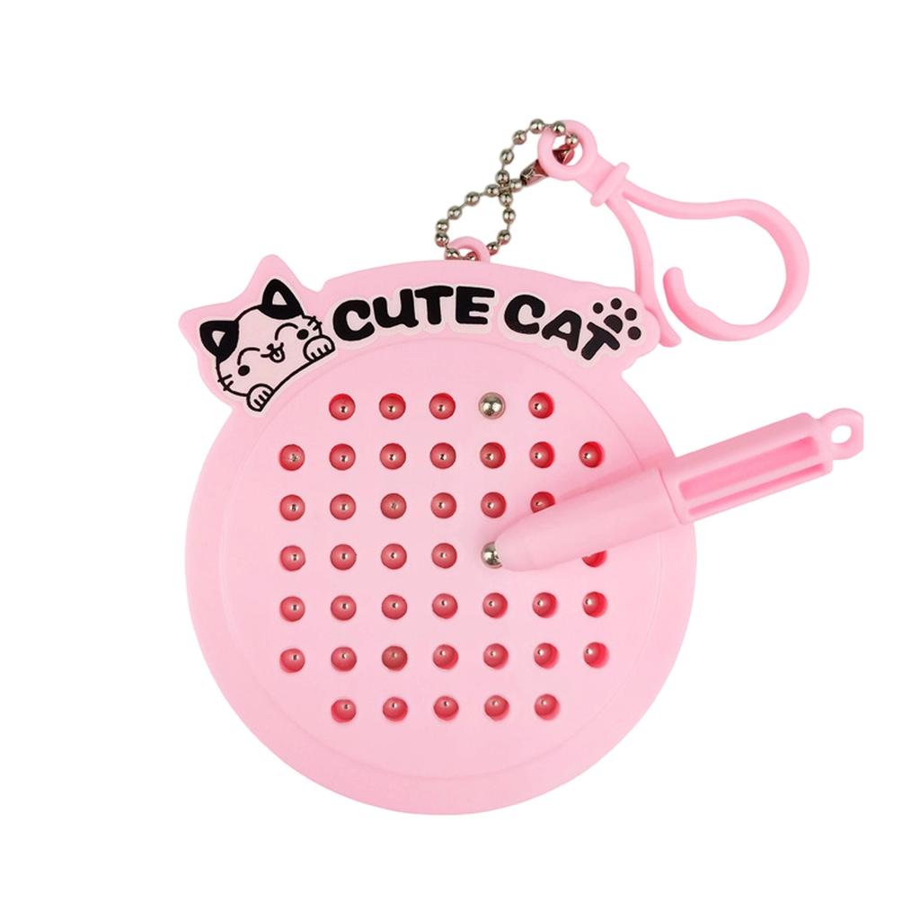 Cat Magnetic Drawing Board Keychain Leisure Toy Bag Pendant Fun Keychain Cartoon Cat Pendant Jewelry Fashion Accessories Creative Gift