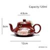 Chinesische Yixing Lila Ton Teekanne Handgefertigt Blumen Teekanne Schönheit Tee-Ei Haushaltskessel Rohmaterial Zisha Teegeschirr 120ml