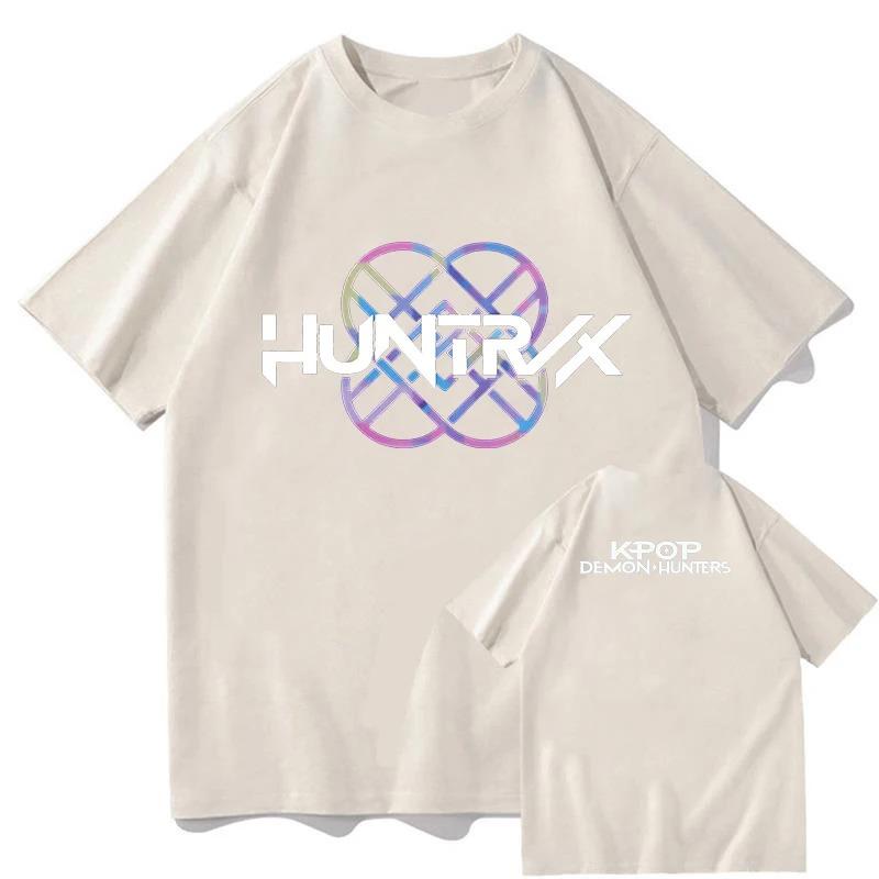 Trend Loose Tops Unisex Street Hip Hop Fashion Casual T-Shirt Anime K-Pop Demon Hunters Tees Harajuku O-neck Casual Shirt Gift