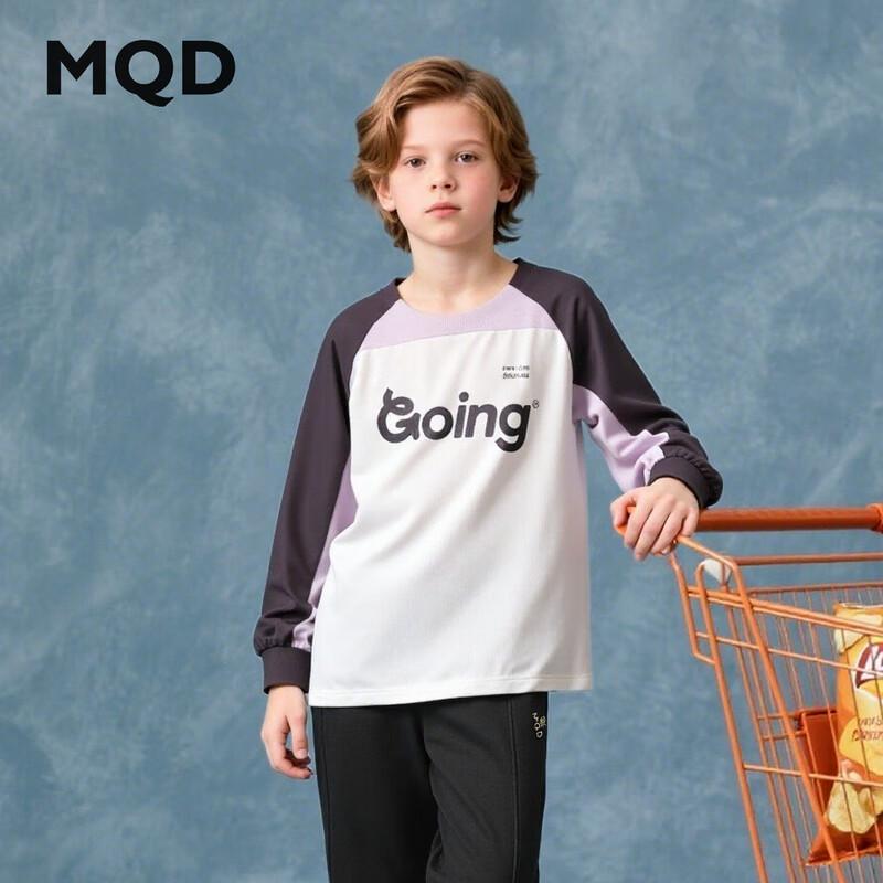 MQD Kids  Contrast Raglan Letter T-shirt 140