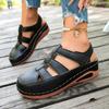 Women Platform Hollow Roman Sandals, Round Toe Wedge Heel Breathable Comfort Casual Shoes