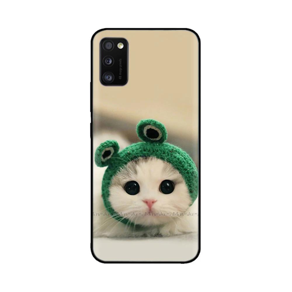 Voor Samsung Galaxy A41 Hoesje A415F Schattig Schattig Zacht Glad Vloeibaar Siliconen Volledige Bescherming Cover Voor Samsung A41 A 41 Siliconen Hoesjes
