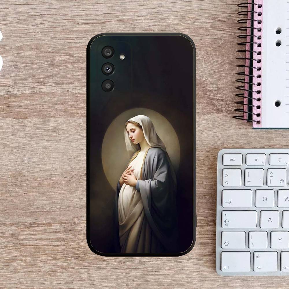 Virgin Maria Mary  Phone Case For Samsung Galaxy A13,A21s,A22,A31,A32,A52,A53,A71,A80,A91 Soft Black Cover