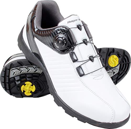 

ATOP Roger King Dial-Type Spikeless Golf Shoes, Wide 4E, RK-08 (White, 26.0cm)