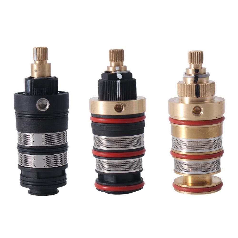 Brass Shower Thermostatic Cartridge Replacement Kit - Bathroom Water Temperature Control Mixer Valve Bar Faucet Repair