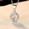 New Snowflake 0.5 Carat Moissanite Diamond 100% 925 Sterling Silver Luxury Sparkling Flower Pendant Necklace Women's Jewelry