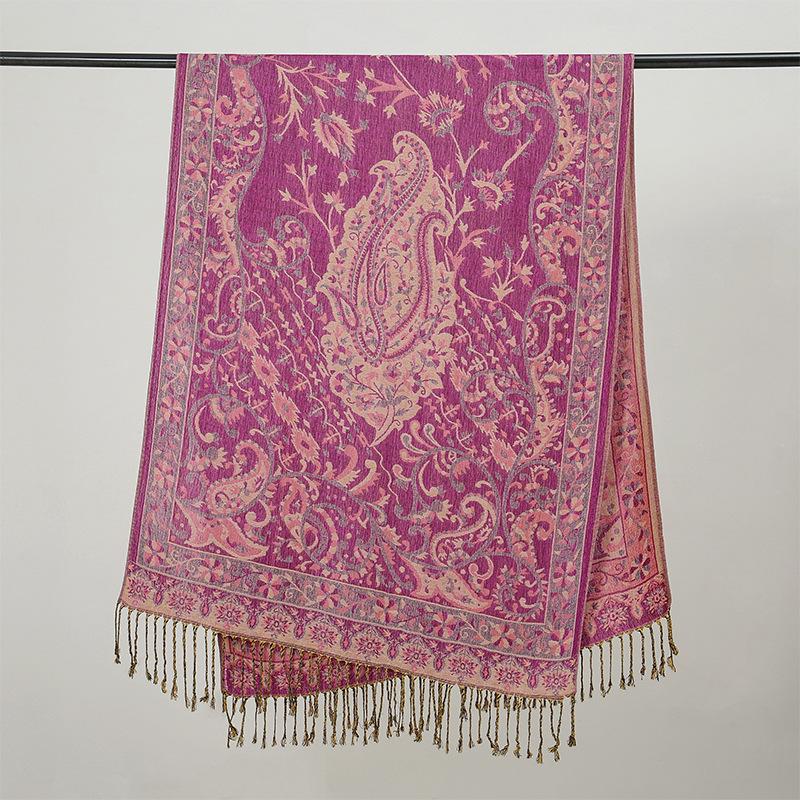 Women's Luxury Autumn Cashmere Printed Jacquard Shawl Scarf