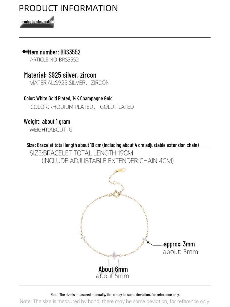 925 Sterlingsilber Diamant Kleeblatt Damenarmband – Luxuriöser Milchstraßen-Glanz, Elegant & Vielseitig.