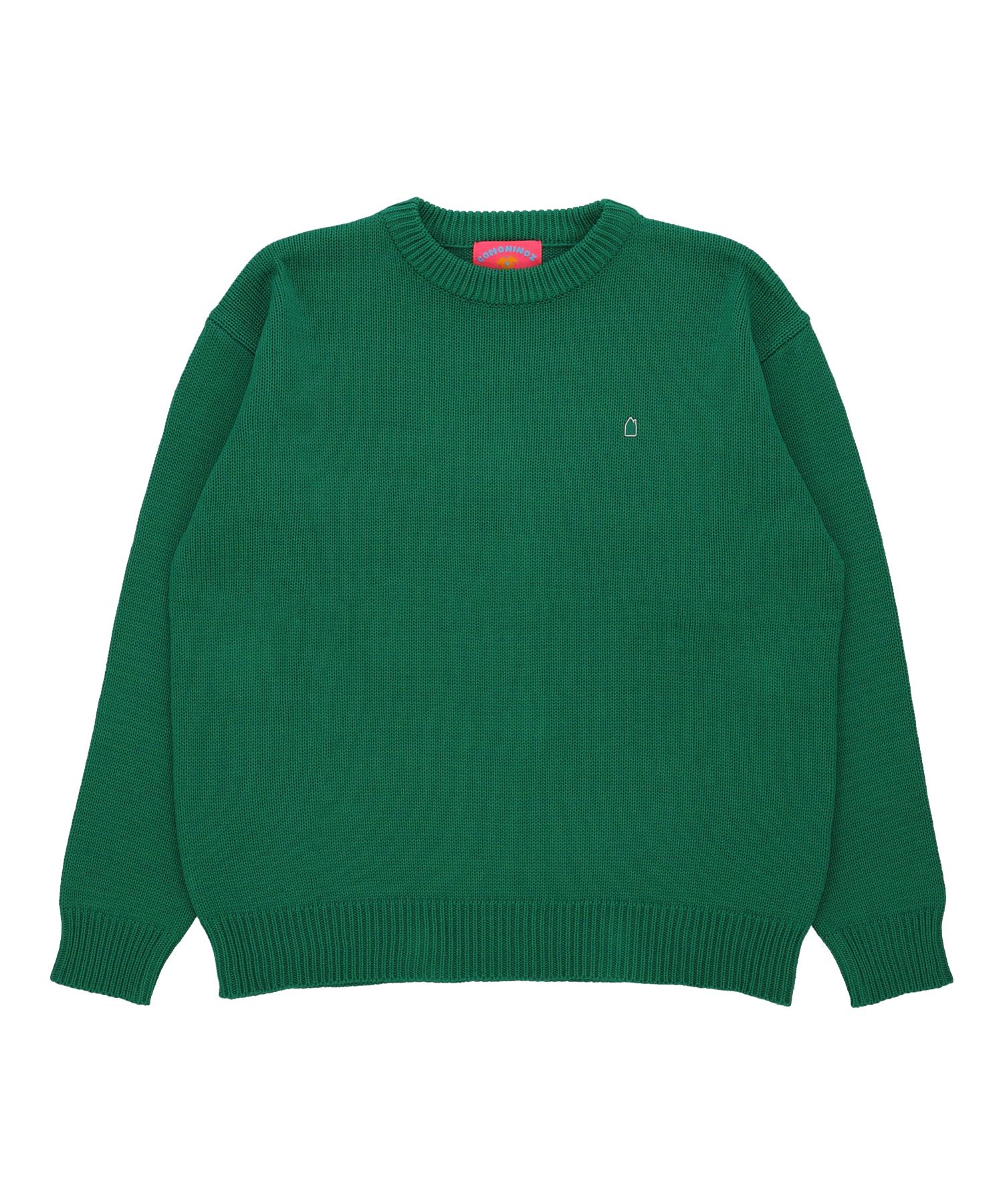 Comoni Nose Basic Knit Pullover [Green] Green/L
