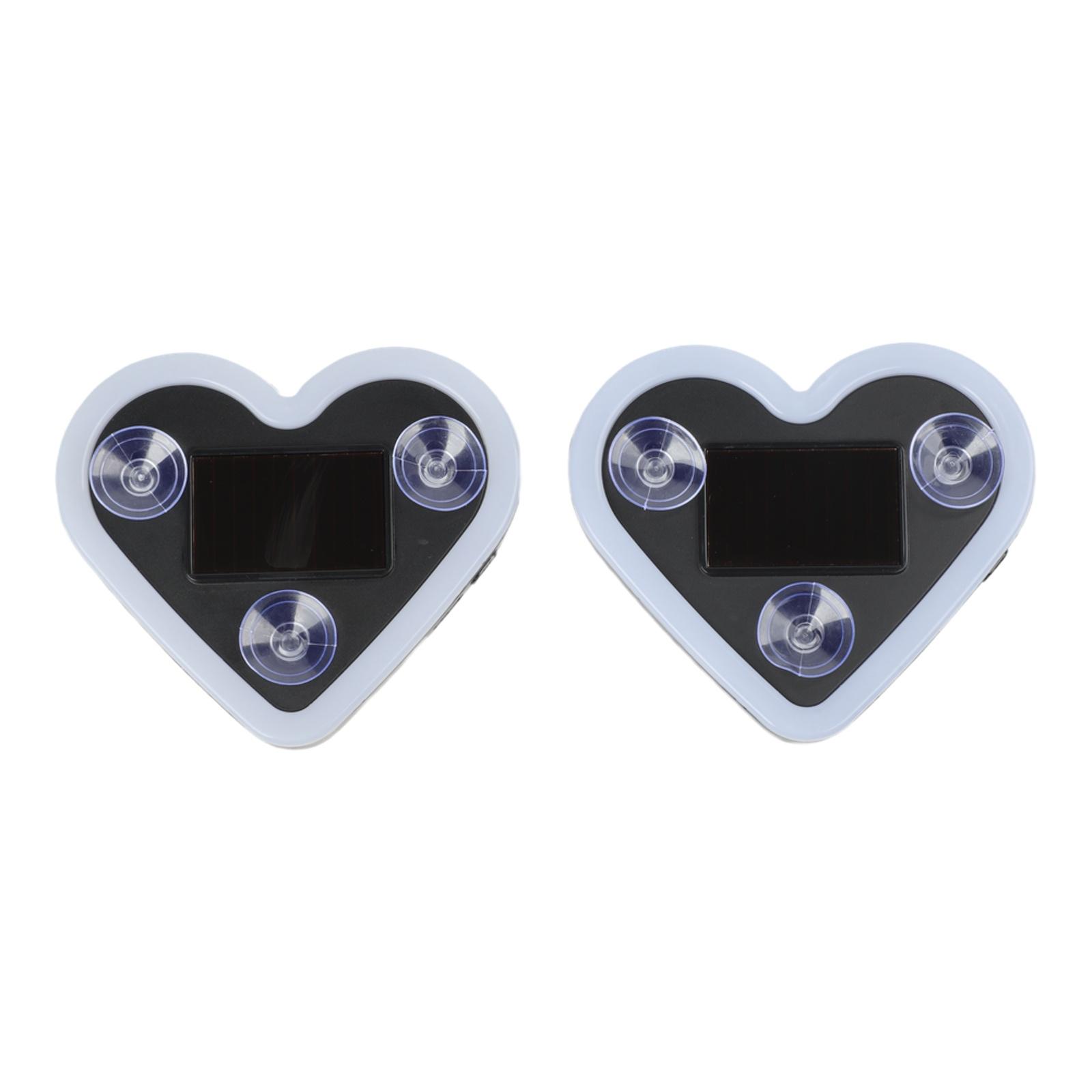 

Solar Powered Heart Shaped LED Ambient Lights with Waterproof Design and Multiple Modes for Car and Outdoor Use 2pcs светло-синий