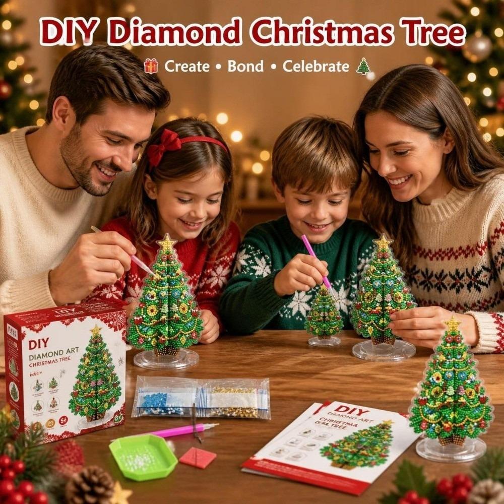 Tabletop Ornaments Rhinestone Painting Kit DIY Art Christmas Decor  Kids Handmade