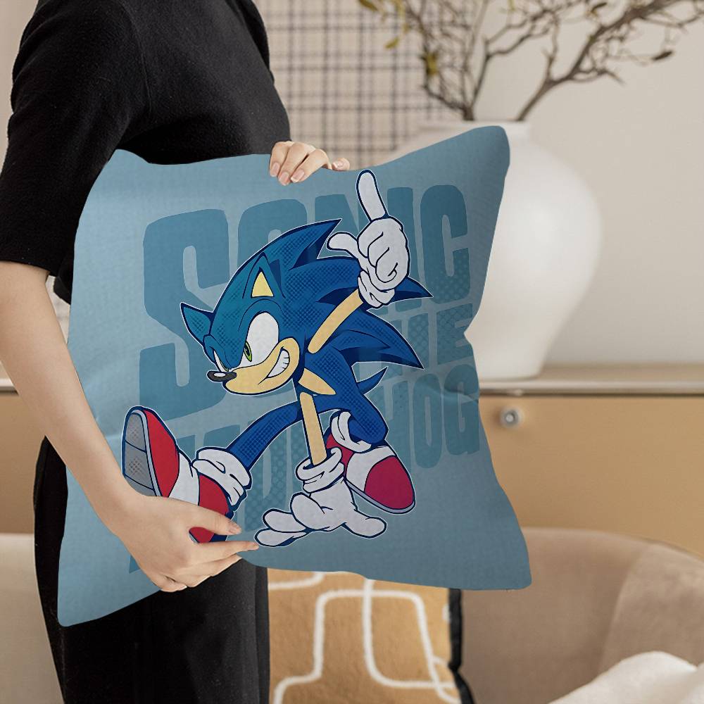 Cartoon S-Sonics 45*45cm Cushion Cover Pillow Cover Decor Pillowcase Home Pillowcase For Couch Pillow