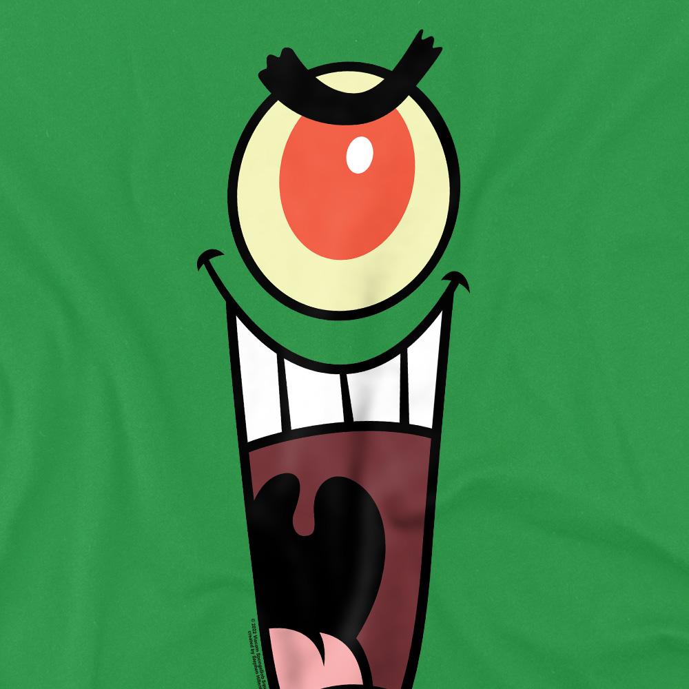 SpongeBob Kanciastoporty Męska koszulka Sinister Plankton Face