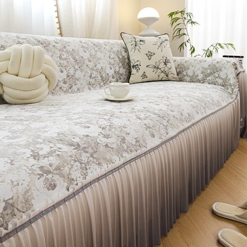 French Small Fresh Chenille Sofa Cover 2025 New High-end All-inclusive Non-slip Sofa Cover