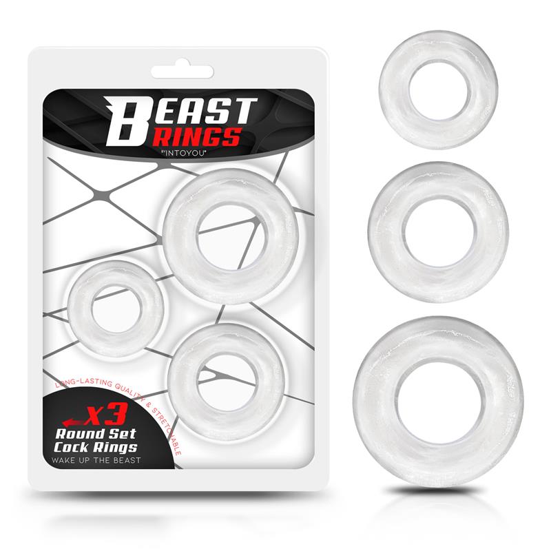 Set 3 Transparent Flexible Penis Ring