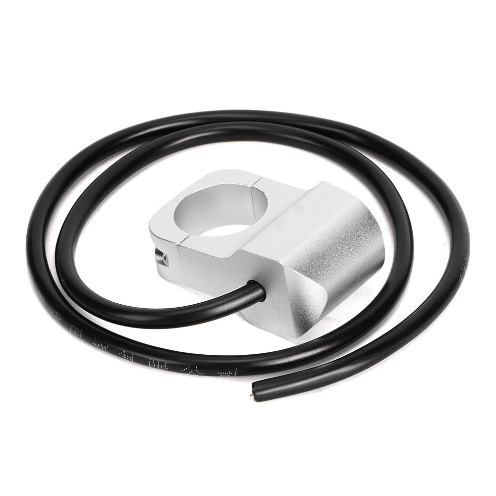 25mm 0.98in Waterproof Steel Spotlights Handlebar Headlight Switch for Motorcycle Bicycle Silver