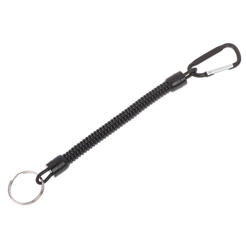 

1Pc Portable Fishing Lanyards Rope Boating Camping Carabiner Secure Lock Grip чёрный