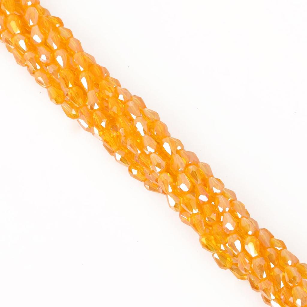 Tears Of  Mermaids 4*6mm Multicolor Faceted Glass Beads For Jewelry Making DIY Bracelet Necklace