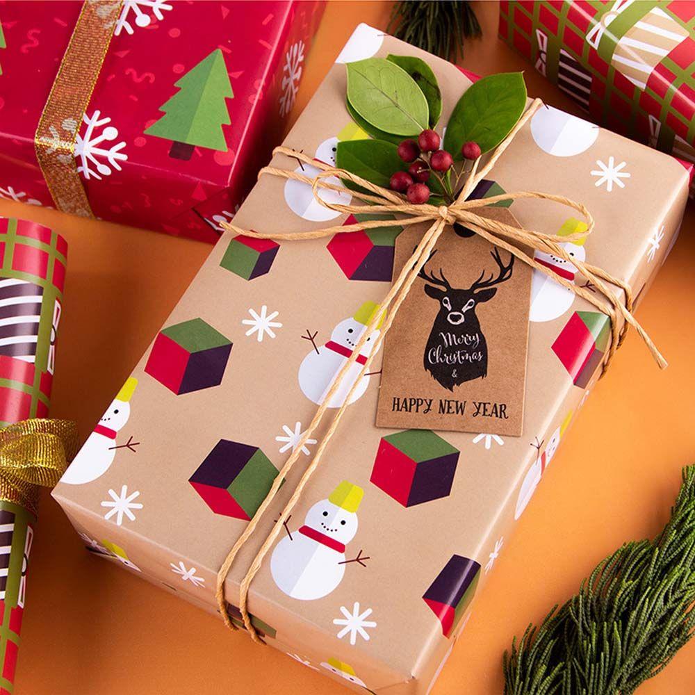 Santa Claus Snowflake Xmas Tree Christmas Decoration Party Supplies Gift Wrapping Paper Scrapbook
