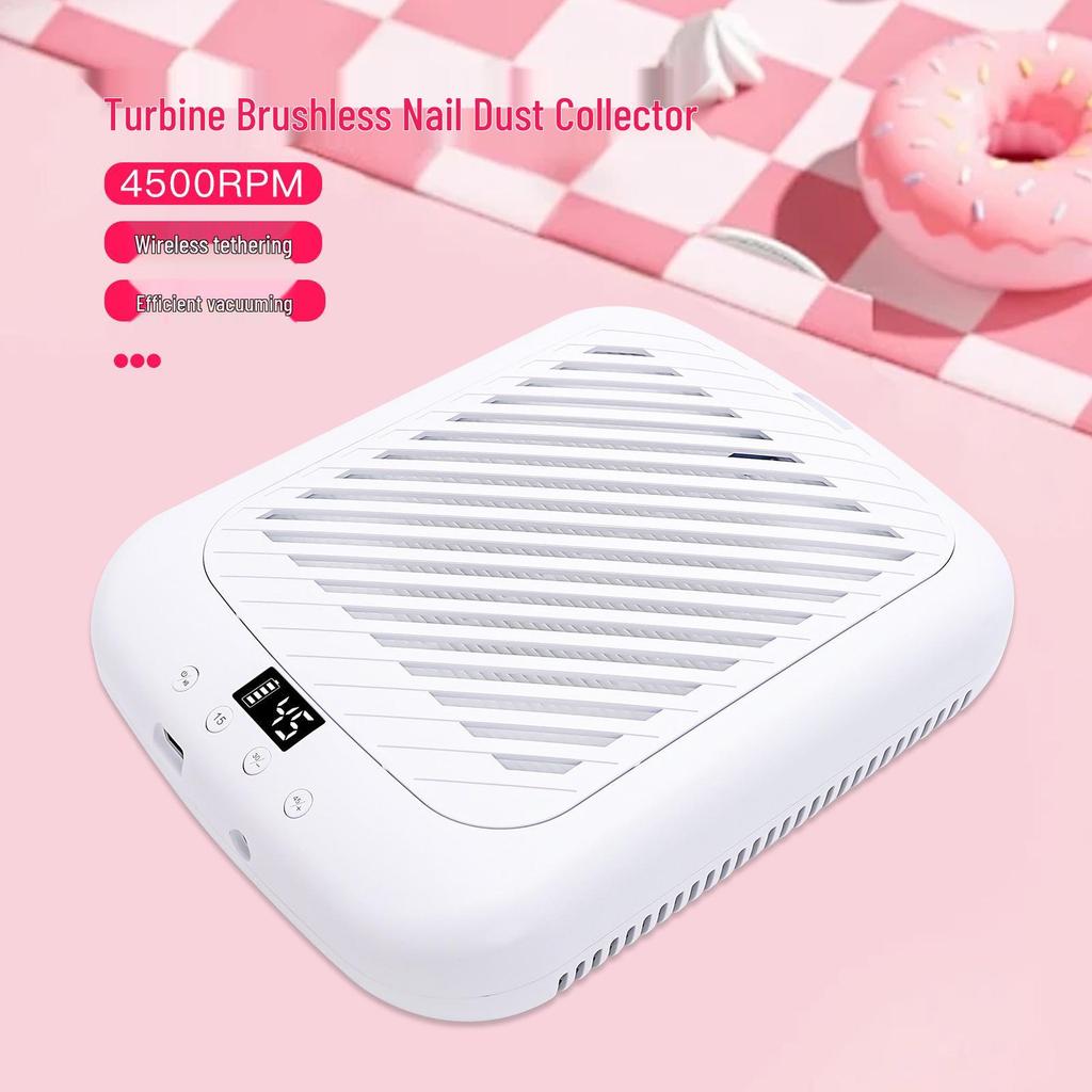 MS508 Rechargeable Nail Dust Collector: Silent, Strong Suction, High Power for Polishing and Removal