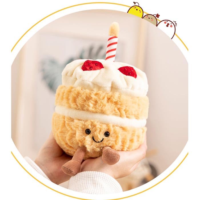 Birthday Stuffed Animal Sweets Birthday Cake Ring Stuffed Animal Gift Present Birthday Cushion Cute Interesting Goods (birthday Cake)