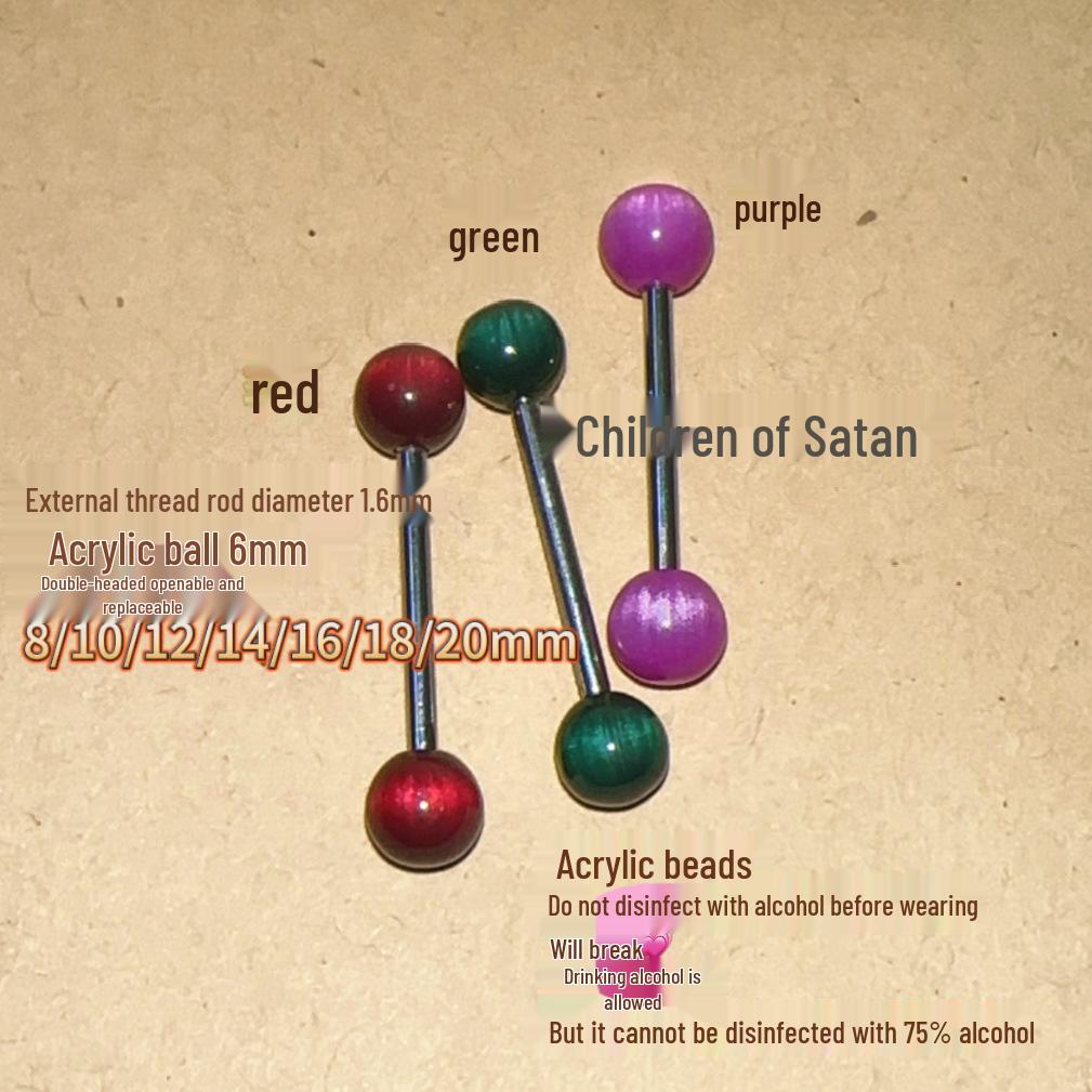 Satan's Child Tongue Barbell: Comfortable & Stylish Piercing for a Sweet & Cool Vibe