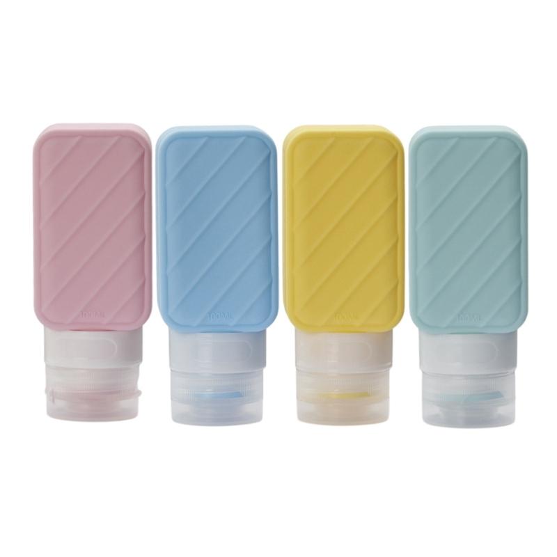 4 Pcs Silicone Travel Bottles Multifunctional Cosmetic Bottles Travel Container Toiletry Bottle for Shampoo Lotion Cream 1