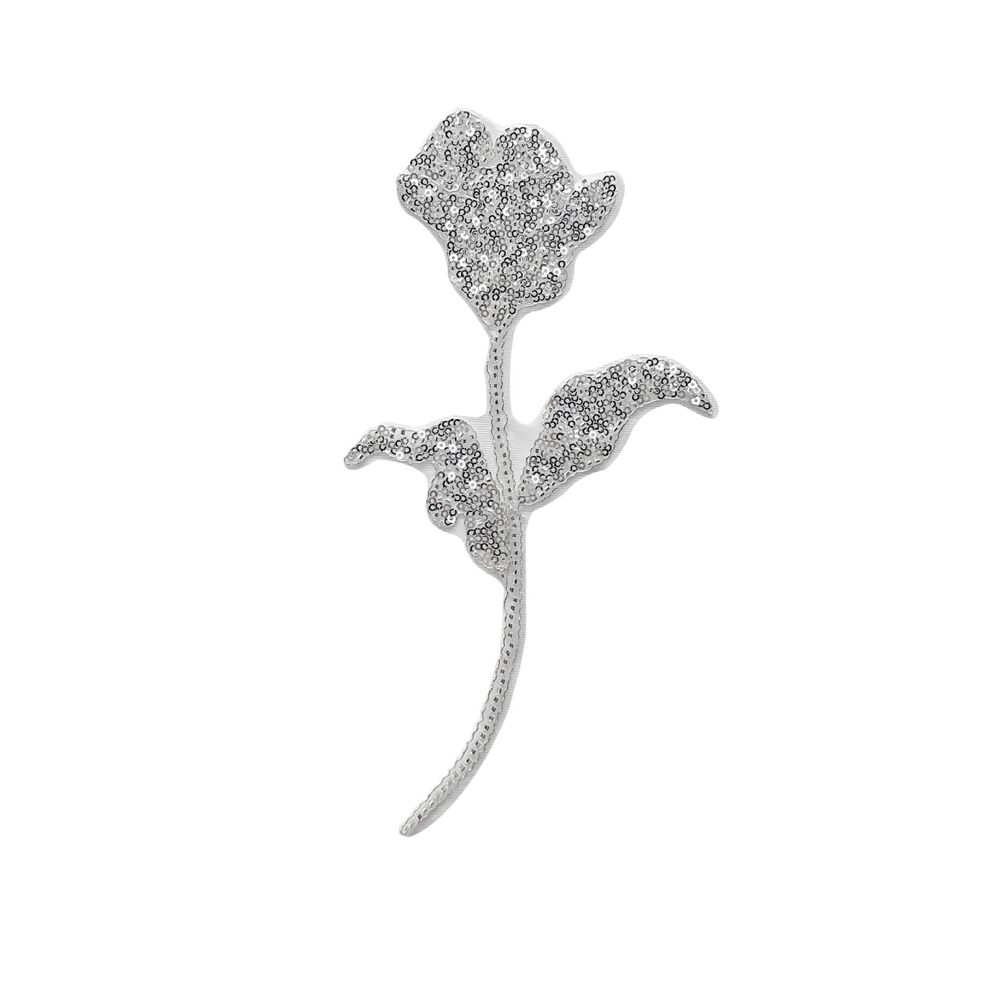 

Тяжелая промышленность Прядь Ручная работа Бисером Пайетки Розовое кружево Ципао Платье для танцев Одежда Декоративная тканевая наклейка H8084 White mesh silver