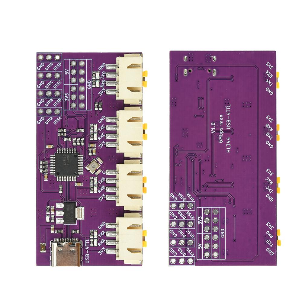 1/2/4/8 Channel USB to TTL Serial Port Module Type-C High Speed CH343/CH342/CH344/CH348 Chip  Communication Conversion Module
