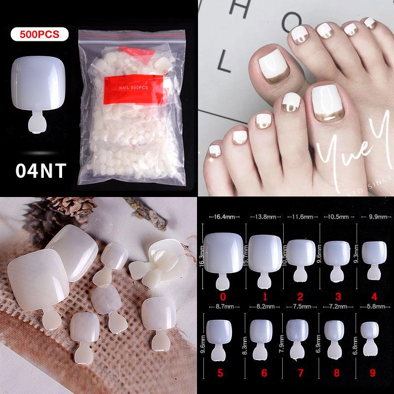 500Pcs/Bagged False Nail Tips Acrylic Practice Nail Capsules Artificial Nails Soft Gel Full Cover Coffin Nail Tips Manicure Tool