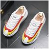 Mode Herr Sneakers Andningsbara Vita Röda Kanvas Skor för Man Casual Sport Andningsbara Herr Vulcaniserade Skor Lätta Nätmaterial Skodon
