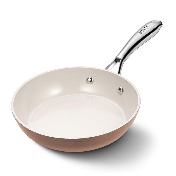 Nonstick Ceramic Frying Pan 8 Inch Omelet Pan Skillet Stainless Steel Handle Chef's Pan Induction Compatible Frying Pan