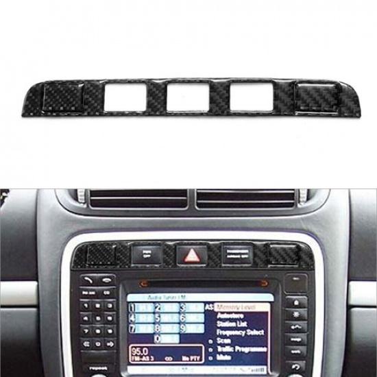 For Porsche Cayenne Sport 2003-2010 Carbon Fiber Hazard Light Button Cover Trim