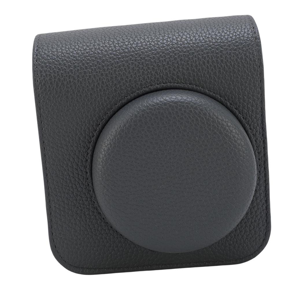 Protective Case Fit for Mini41 Instant Camera Litchi Pattern PU Leather Magnetic Flip Lid Retro Camera Bag with
