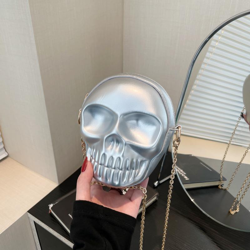 Y2K Casual Shoulder Bag Halloween Funny Lovely Devil Ghost Bag Ladies Bags Leather Zip Purse PU Handbags Women Crossbody Bags CLE