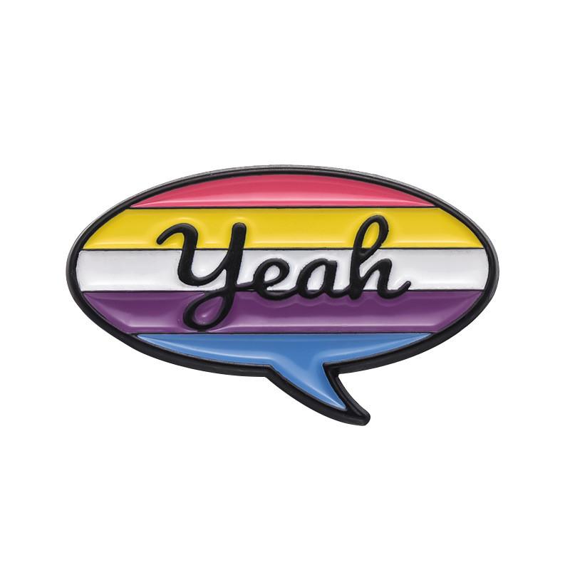 Unikalna litera geometryczna przypinka broszka modny emaliowany design na co dzień i dla par stylowy