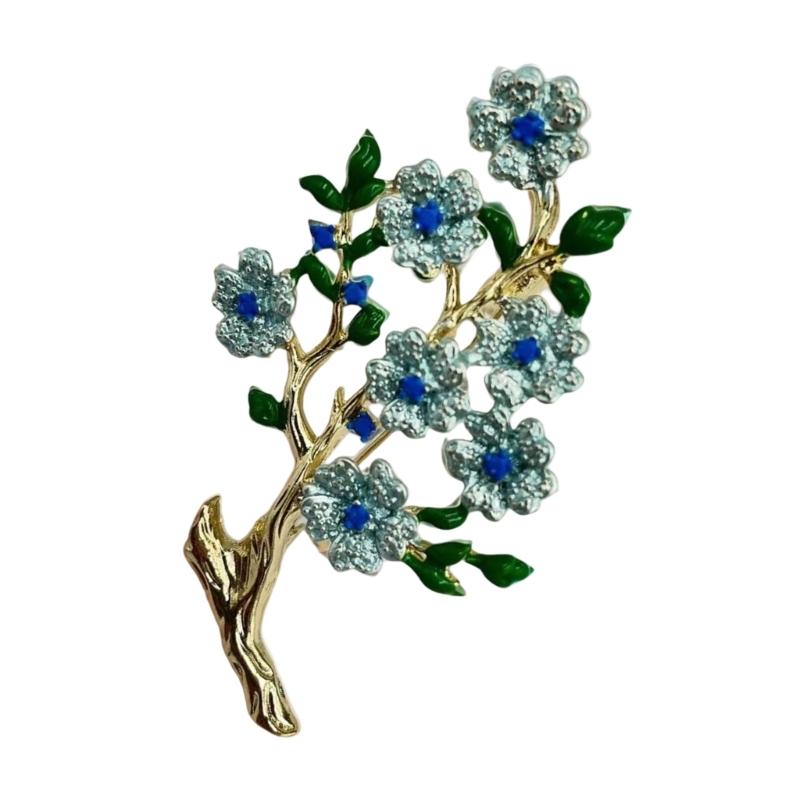 A52E Sophisticated Peony Floral Brooch Pearls Inlay Artistics Enamel Detailing Decoration for Formal or Casual Wear
