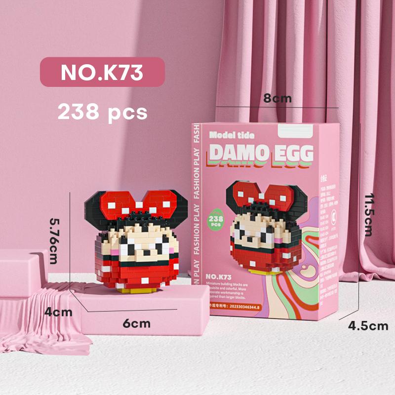 MINISO Sanrio Disney Anime Cartoon Actionfiguren Diamant Mikro Kleine Partikel Bausteine Hello Kitty Stitch Kinderspielzeug