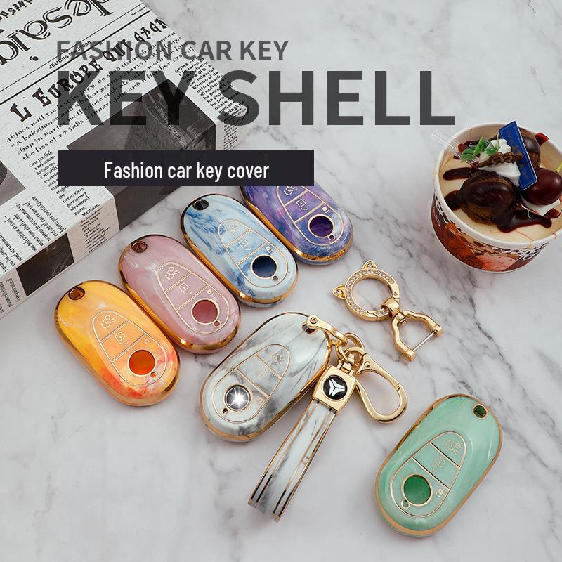 Mercedes-Benz Key Case for C-Class, E-Class, GLA, GLB, and GLE Models - Stylish and Durable