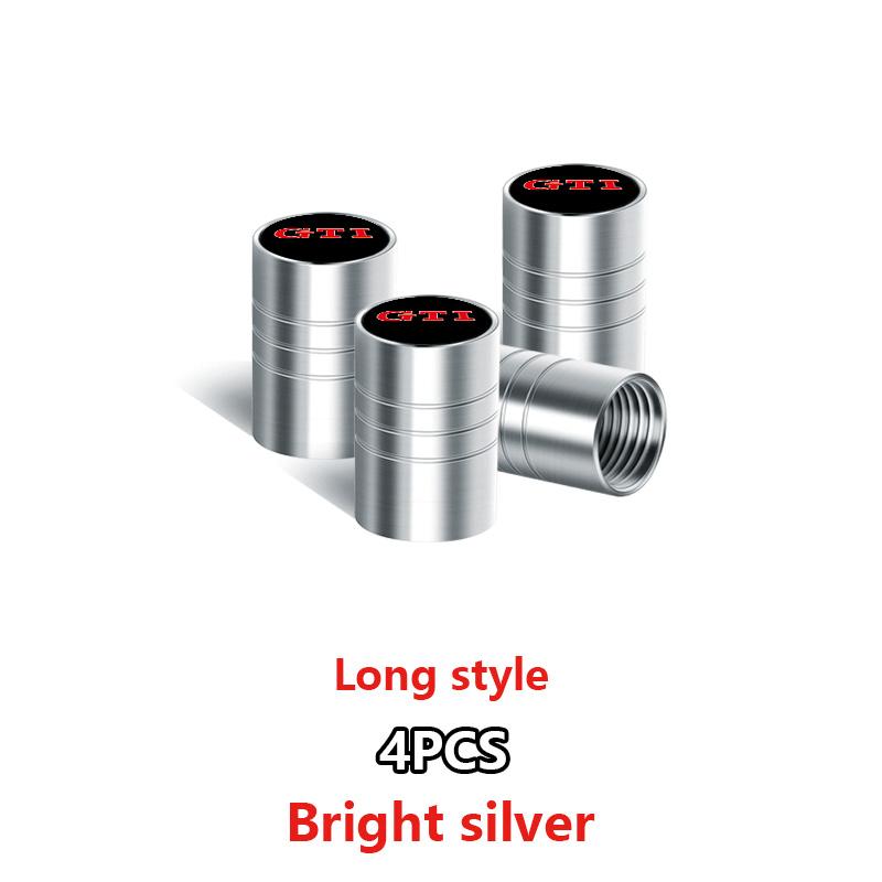SVLHP1 4Pcs Car Logo Metal Wheel Tire Valve Stem Caps Accessories For Volkswagen VW GTI R Golf 5 7 6 4 Polo Tiguan Passat Jetta Lavida