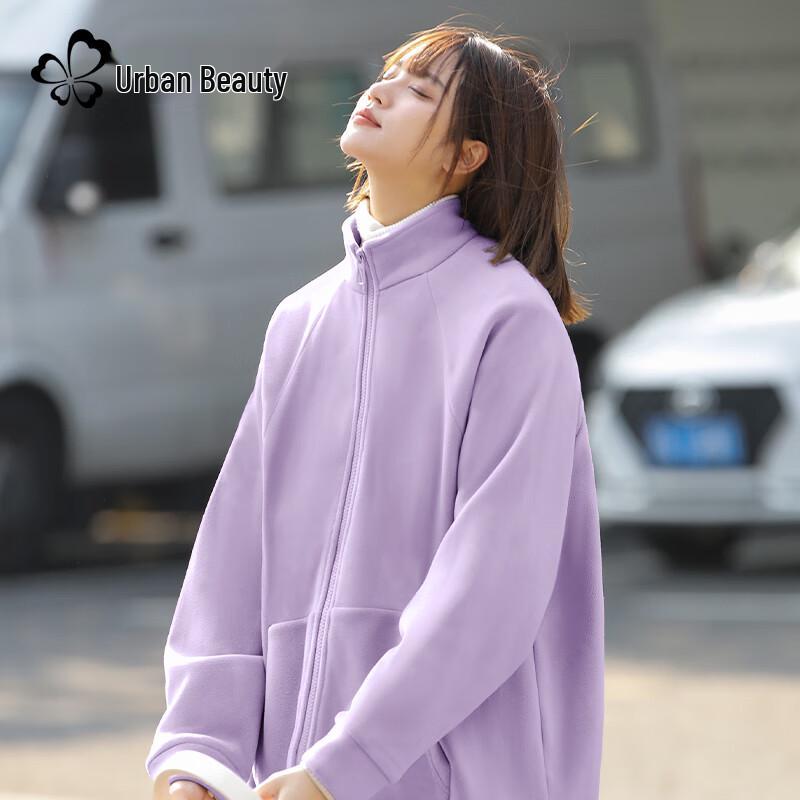 

Женская двухсторонняя плюшевая флисовая теплая куртка L