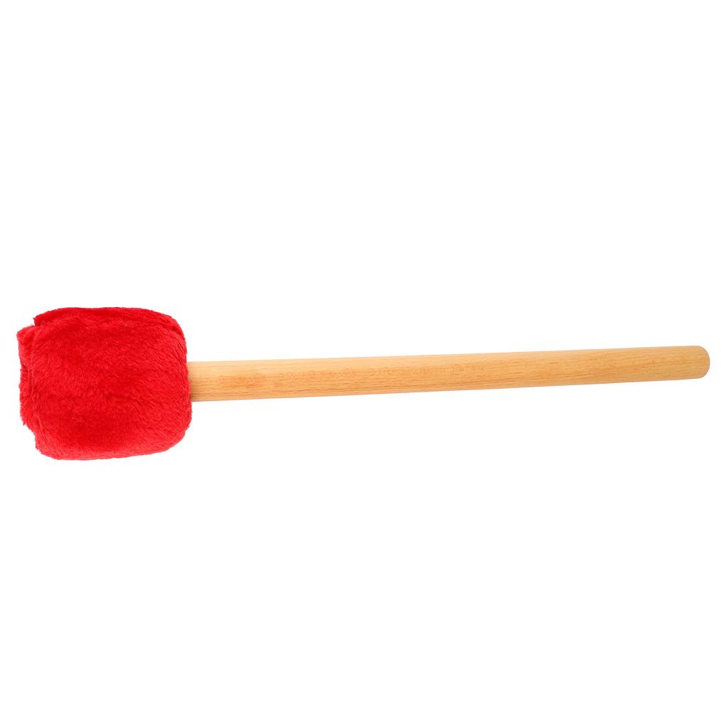 Drum Mallet Soft Felt Head Drumstick with Long Handle for Xylophone Timpani Beater Red