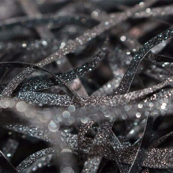 Shiny Gold & Silver Glitter Raffia Gift Box Filler for Weddings and Candy Packaging